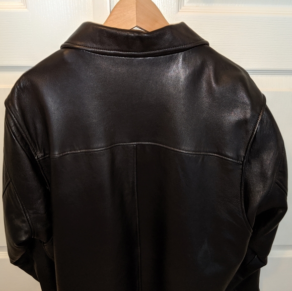 Men's Leather Coat - Picture 2 of 7